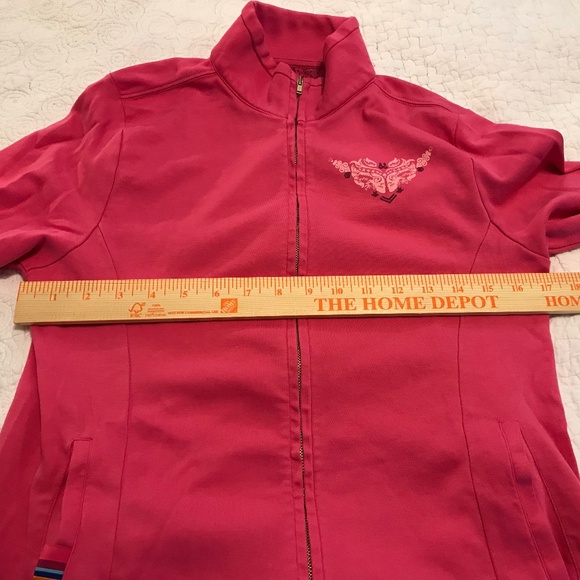 Ford “Warriors in Pink” rose pink zip up sweatshirt jacket / printed design (M) - Picture 9 of 16